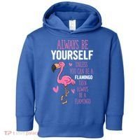 Flamingos Always Be Yourself Unless You Can Be A Flamingo Gift Toddler Hoodie thumb 0