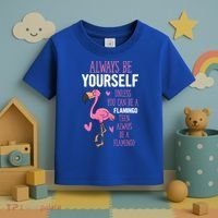 Flamingos Always Be Yourself Unless You Can Be A Flamingo Gift Toddler T-Shirt thumb 3