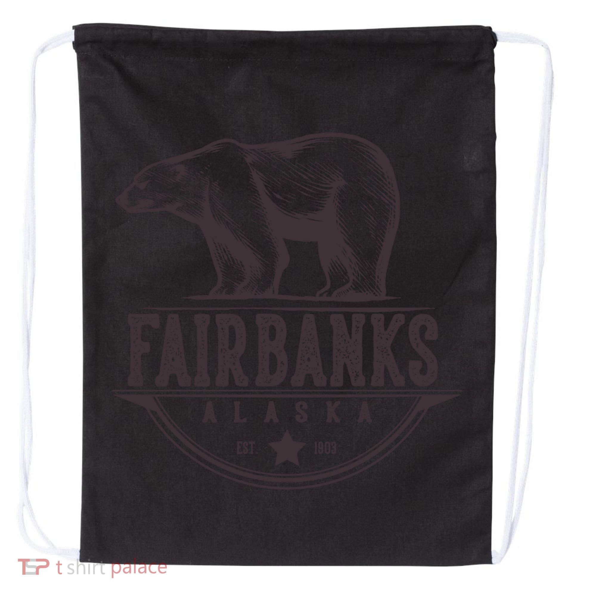 Fairbanks Alaska Bear Vacation And Cruise Gift Drawstring Bag