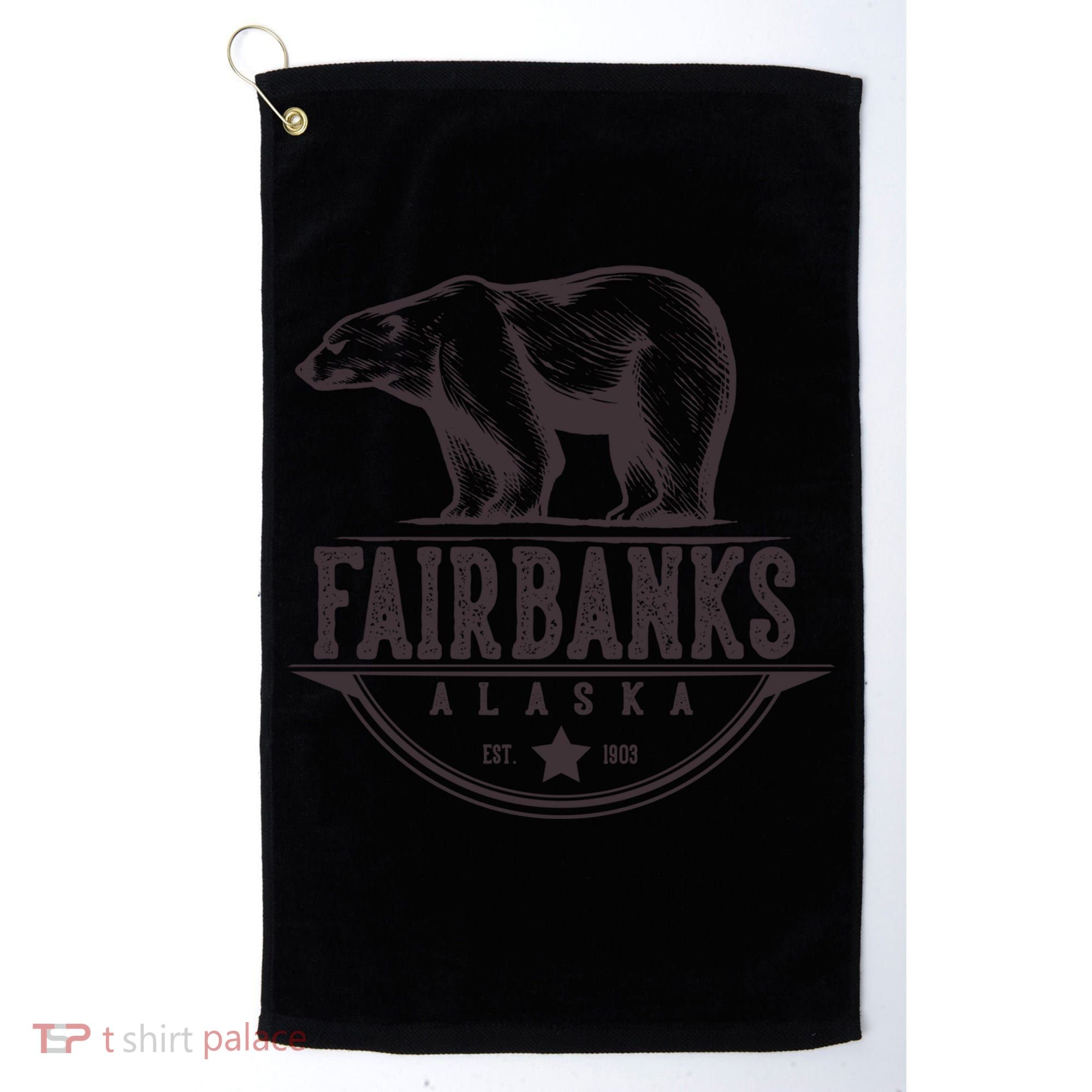 Fairbanks Alaska Bear Vacation And Cruise Gift Golf Towel