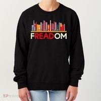 Freadom Anti Ban Books Freedom To Read Book Lover Reading Women's Sweatshirt thumb 0