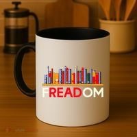 Freadom Anti Ban Books Freedom To Read Book Lover Reading Coffee Mug thumb 4