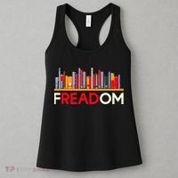 Freadom Anti Ban Books Freedom To Read Book Lover Reading Women's Tank Top thumb 3