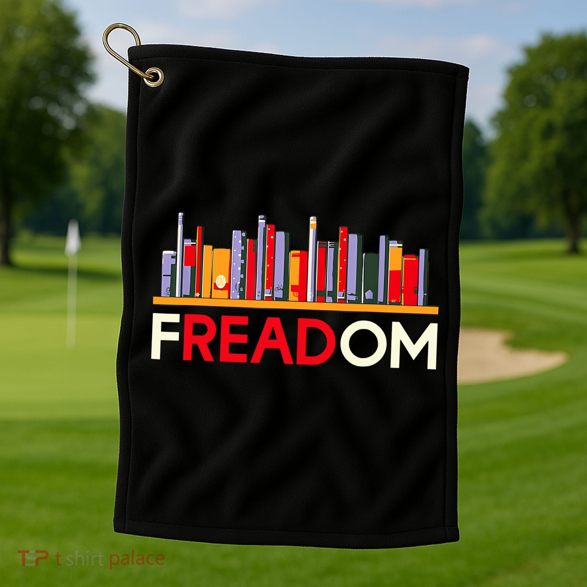 Freadom Anti Ban Books Freedom To Read Book Lover Reading Golf Towel