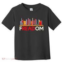 Freadom Anti Ban Books Freedom To Read Book Lover Reading Toddler T-Shirt thumb 0
