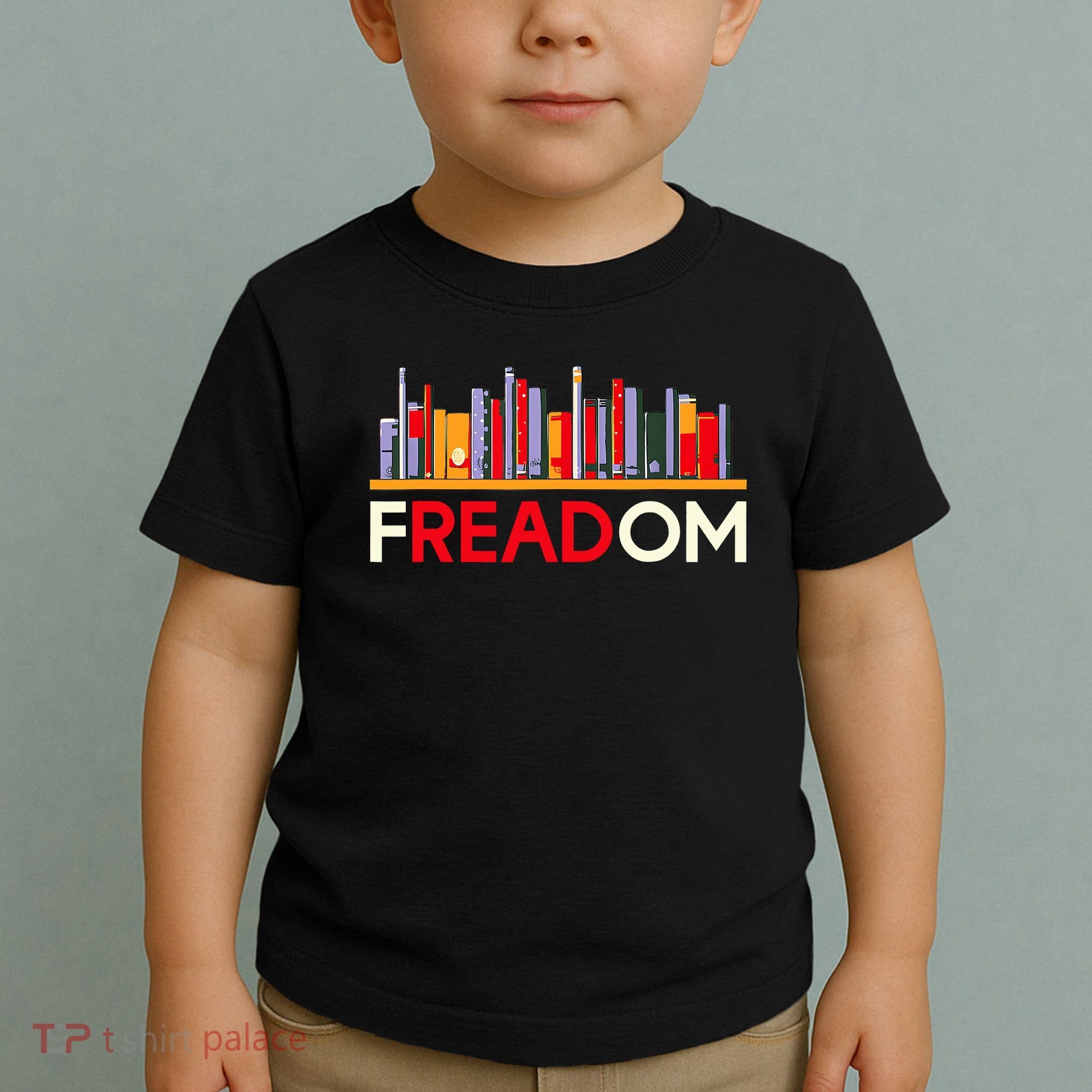 Freadom Anti Ban Books Freedom To Read Book Lover Reading Toddler T-Shirt