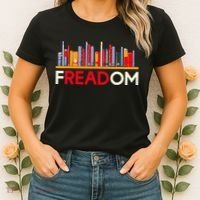 Freadom Anti Ban Books Freedom To Read Book Lover Reading Women's T-Shirt thumb 2