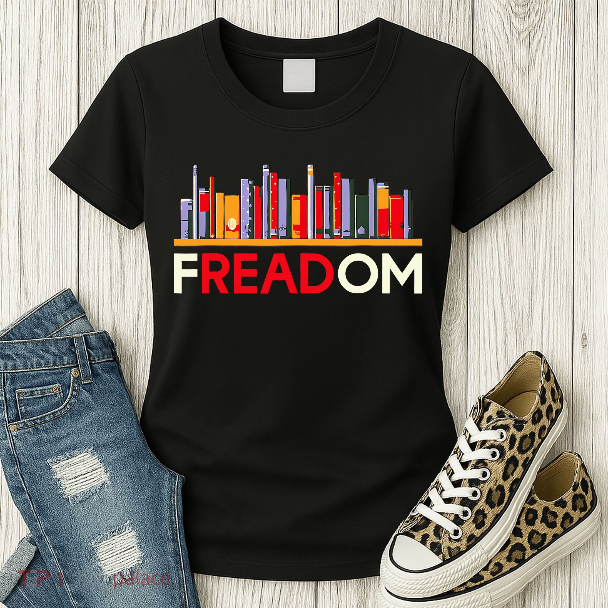 Freadom Anti Ban Books Freedom To Read Book Lover Reading Women's T-Shirt