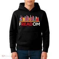 Freadom Anti Ban Books Freedom To Read Book Lover Reading Kids Hoodie thumb 4