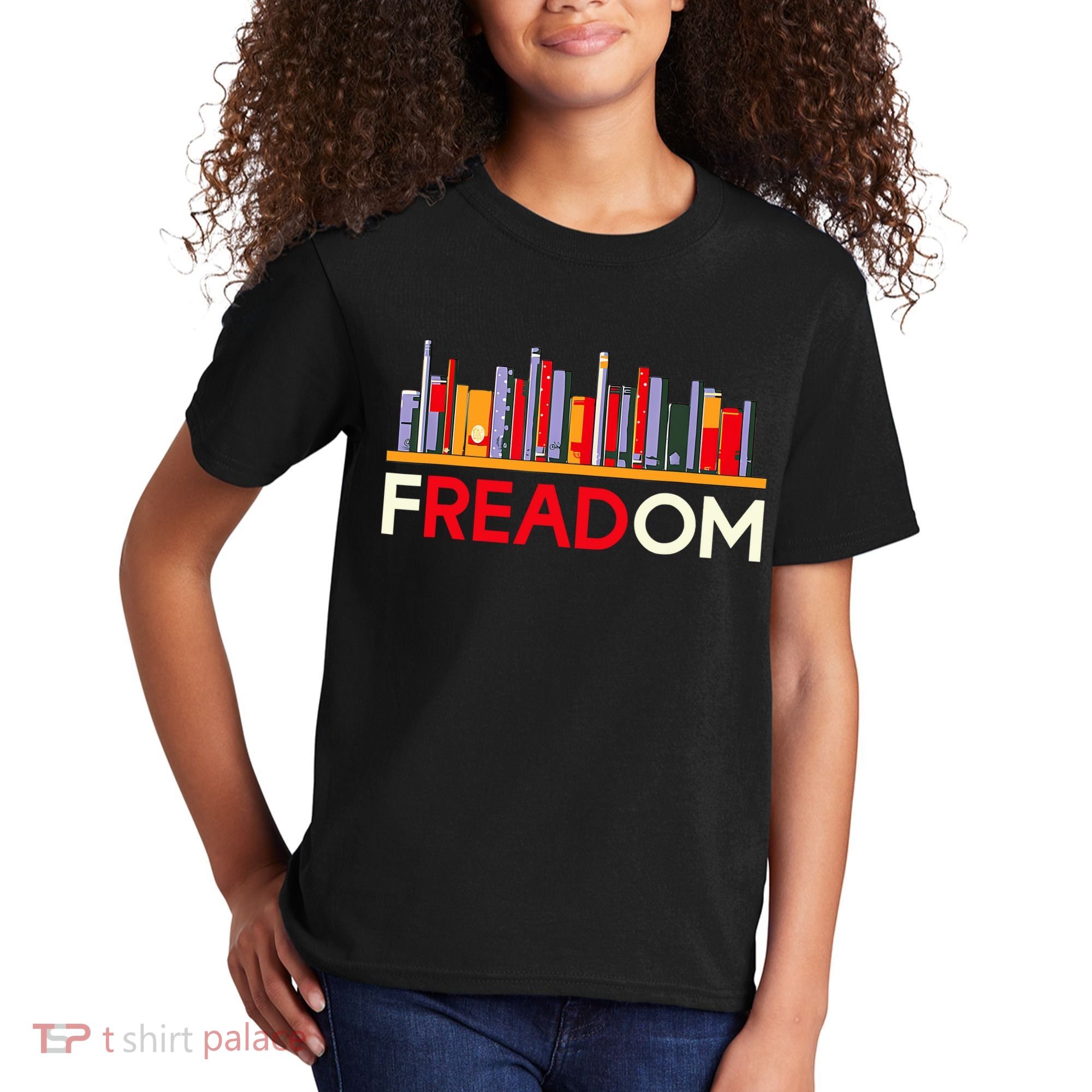 Freadom Anti Ban Books Freedom To Read Book Lover Reading Kids T-Shirt