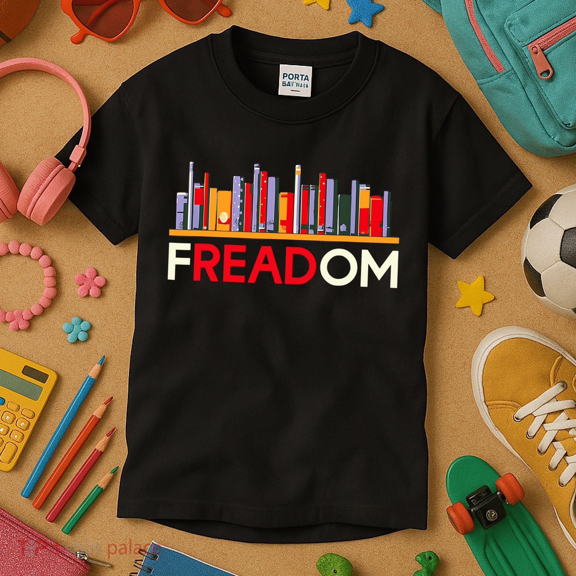 Freadom Anti Ban Books Freedom To Read Book Lover Reading Kids T-Shirt