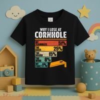 Why I Lose At Cornhole Toddler T-Shirt thumb 3