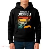 Why I Lose At Cornhole Kids Hoodie thumb 4
