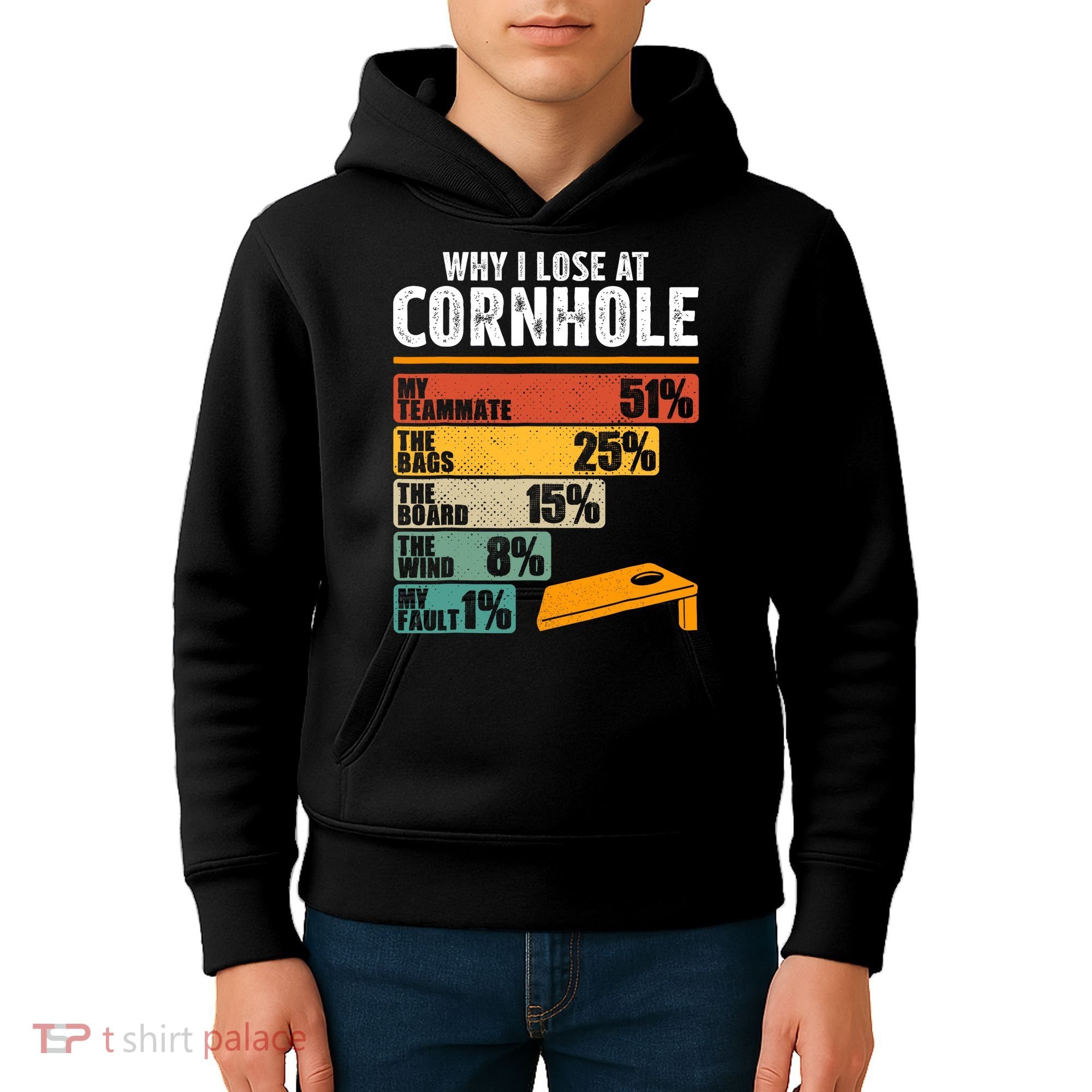 Why I Lose At Cornhole Kids Hoodie