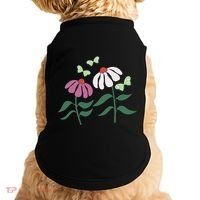 Flower And Butterfly Cone Flower And Butterflies Doggie Tank thumb 0