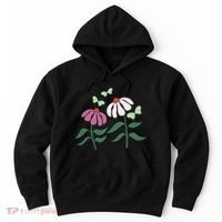 Flower And Butterfly Cone Flower And Butterflies Hoodie thumb 0