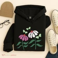 Flower And Butterfly Cone Flower And Butterflies Hoodie thumb 4