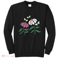 Flower And Butterfly Cone Flower And Butterflies Sweatshirt thumb 0