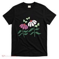 Flower And Butterfly Cone Flower And Butterflies T-Shirt thumb 0