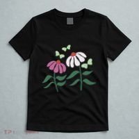 Flower And Butterfly Cone Flower And Butterflies T-Shirt thumb 5