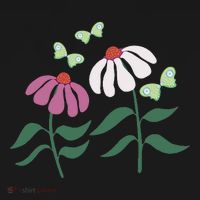 Flower And Butterfly Cone Flower And Butterflies Women's Hoodie thumb 2