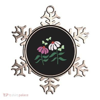 Flower And Butterfly Cone Flower And Butterflies Ornament