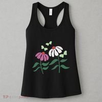 Flower And Butterfly Cone Flower And Butterflies Women's Tank Top thumb 3