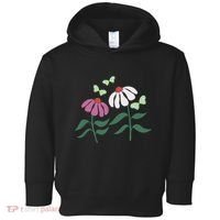 Flower And Butterfly Cone Flower And Butterflies Toddler Hoodie thumb 0