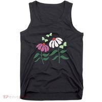 Flower And Butterfly Cone Flower And Butterflies Tank Top thumb 0