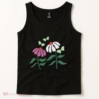 Flower And Butterfly Cone Flower And Butterflies Tank Top thumb 2