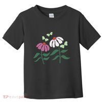 Flower And Butterfly Cone Flower And Butterflies Toddler T-Shirt thumb 0