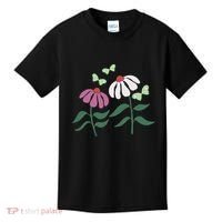 Flower And Butterfly Cone Flower And Butterflies Kids T-Shirt thumb 0