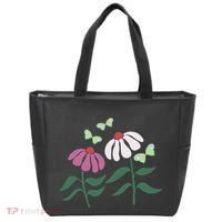 Flower And Butterfly Cone Flower And Butterflies Tote Bag thumb 0