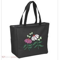Flower And Butterfly Cone Flower And Butterflies Tote Bag thumb 2