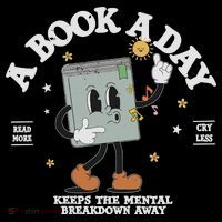 Funny A Book A Day Keep The Mental Breakdown Away Book Lover Toddler Hoodie thumb 2