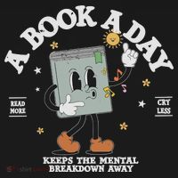 Funny A Book A Day Keep The Mental Breakdown Away Book Lover Tote Bag thumb 4