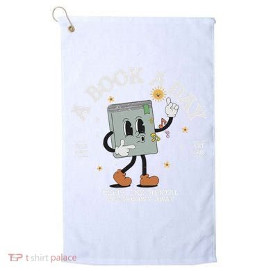 Funny A Book A Day Keep The Mental Breakdown Away Book Lover Golf Towel