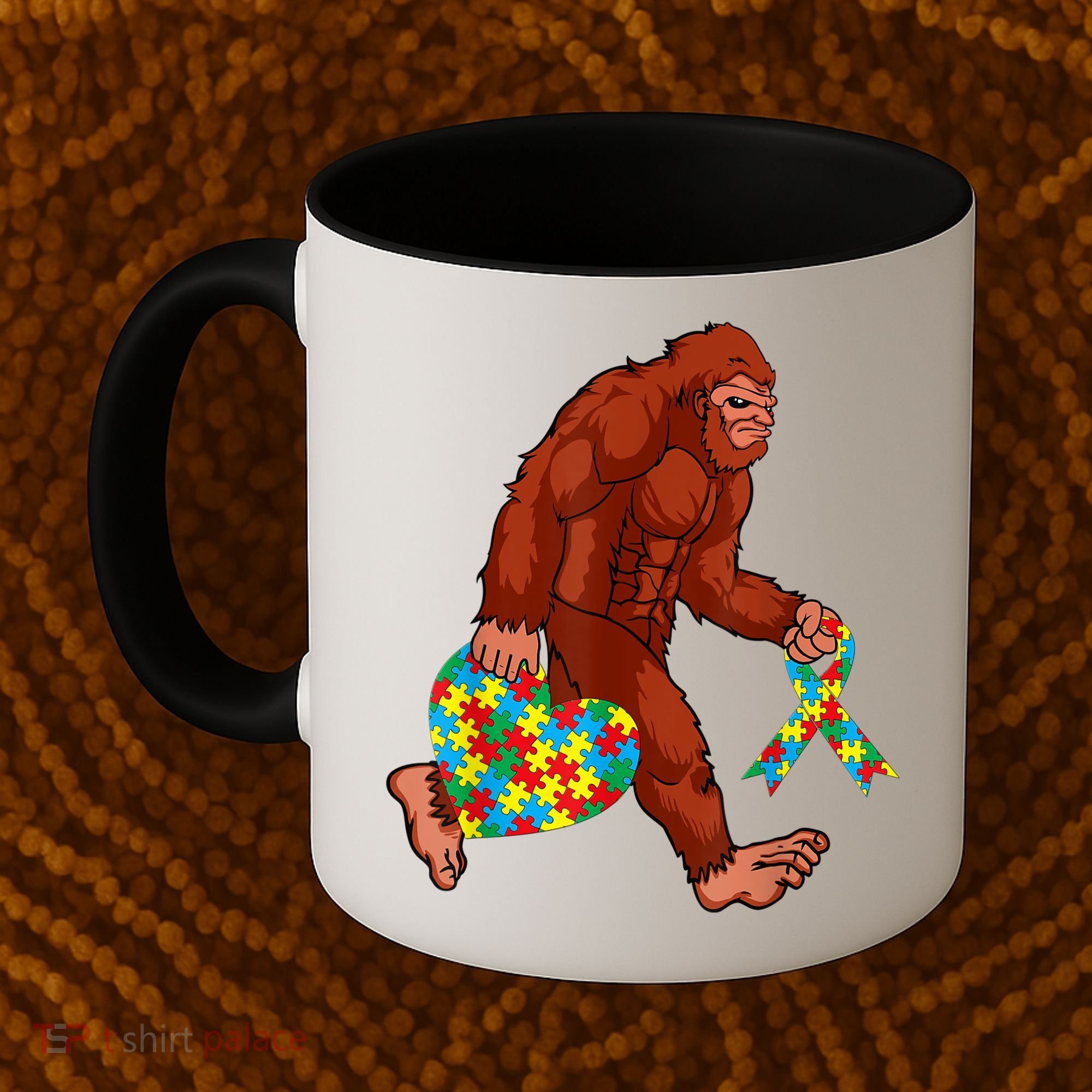Funny Autism Bigfoot Autism Awareness Month Coffee Mug