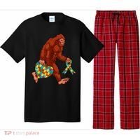 Funny Autism Bigfoot Autism Awareness Month Pajama Set thumb 0