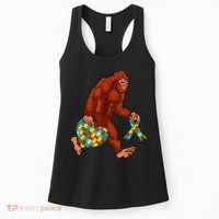 Funny Autism Bigfoot Autism Awareness Month Women's Tank Top thumb 0