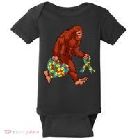 Funny Autism Bigfoot Autism Awareness Month Baby Bodysuit thumb 0