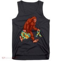 Funny Autism Bigfoot Autism Awareness Month Tank Top thumb 0