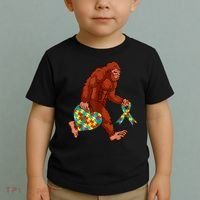 Funny Autism Bigfoot Autism Awareness Month Toddler T-Shirt thumb 2