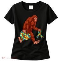 Funny Autism Bigfoot Autism Awareness Month Women's T-Shirt thumb 0