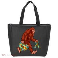 Funny Autism Bigfoot Autism Awareness Month Tote Bag thumb 0
