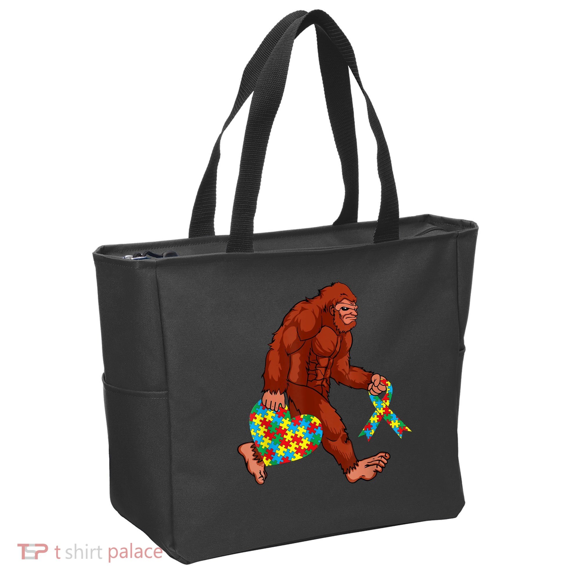 Funny Autism Bigfoot Autism Awareness Month Tote Bag