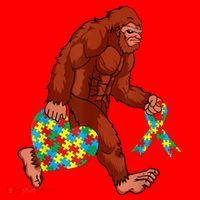 Funny Autism Bigfoot Autism Awareness Month Santa Hat thumb 1