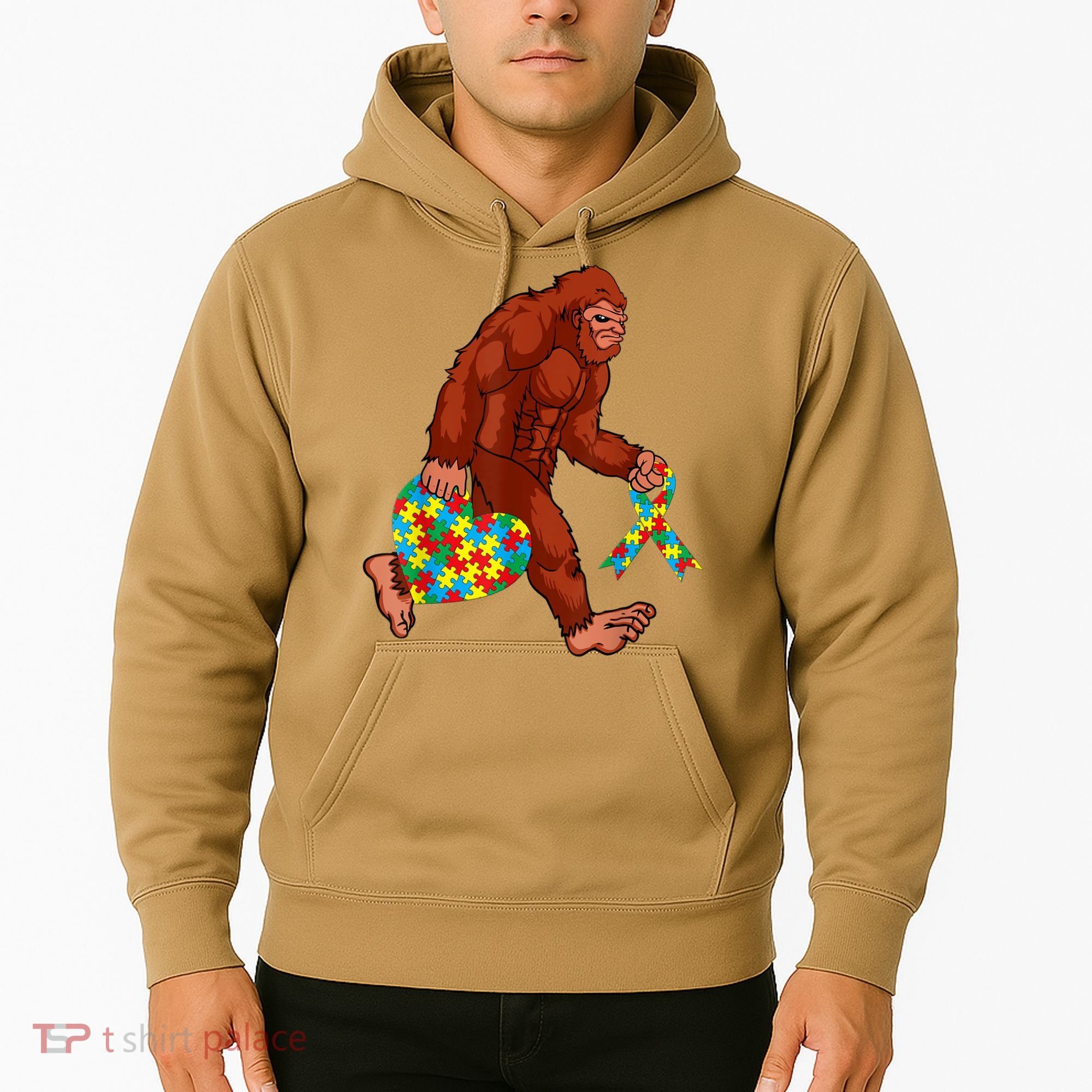 Funny Autism Bigfoot Autism Awareness Month Hoodie