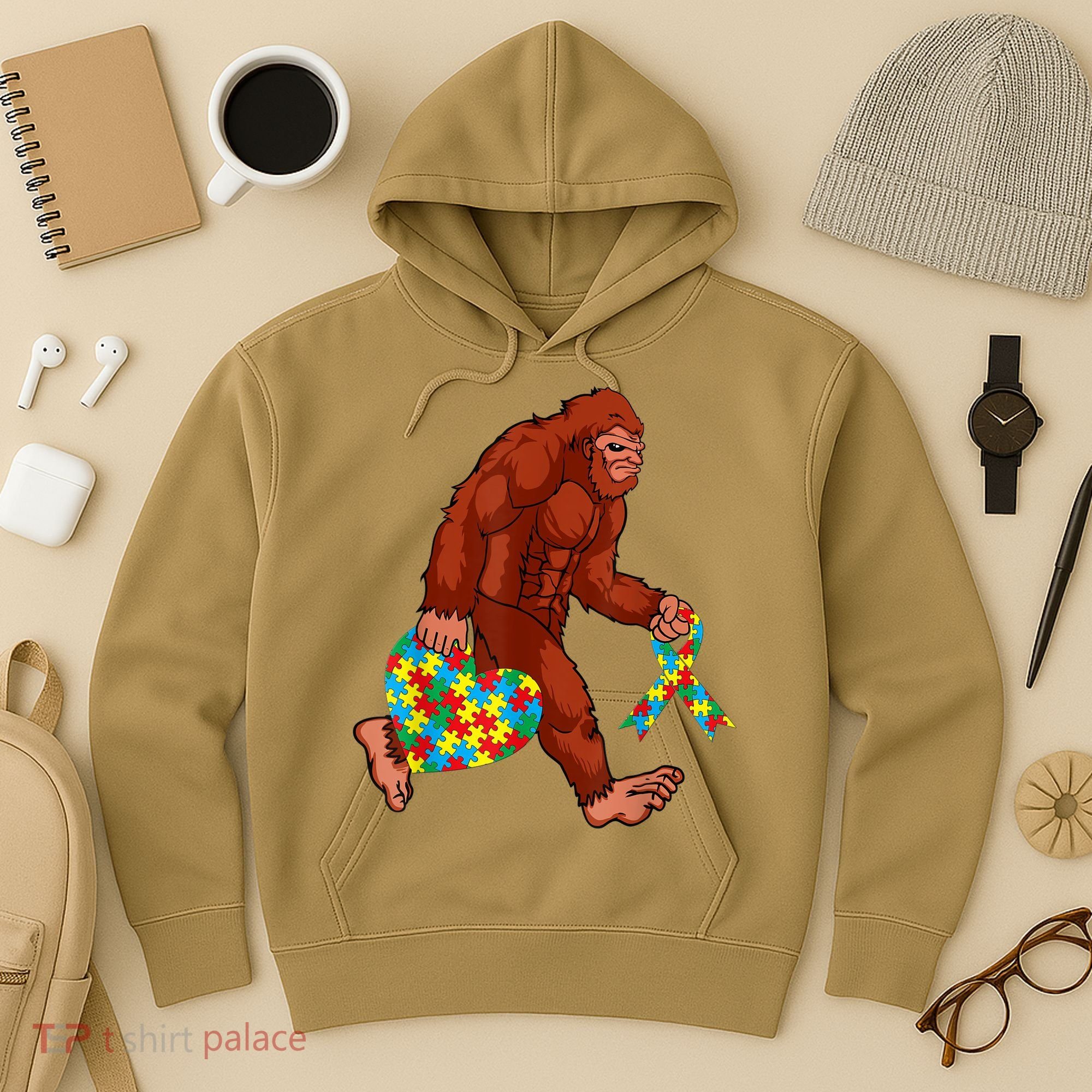 Funny Autism Bigfoot Autism Awareness Month Hoodie