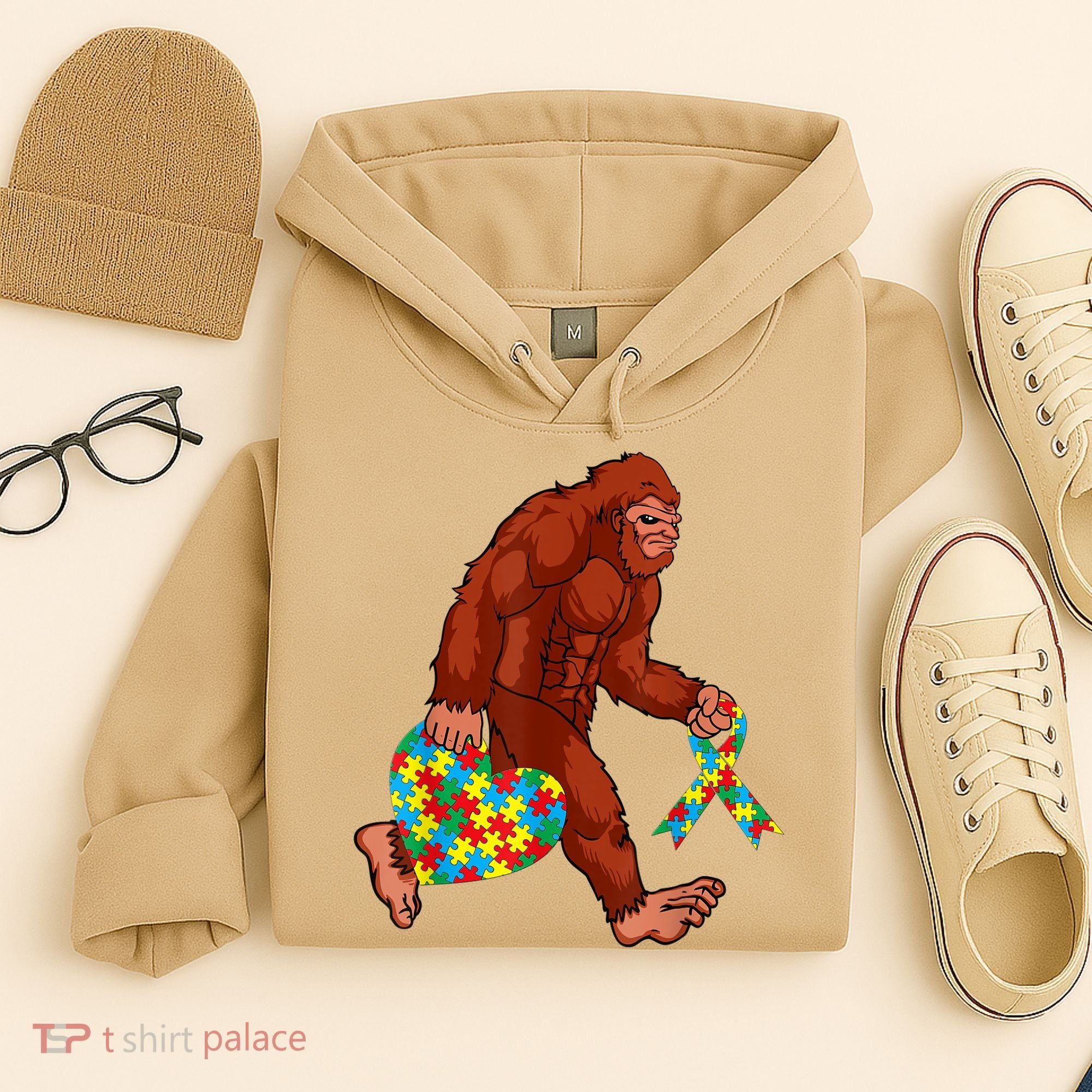 Funny Autism Bigfoot Autism Awareness Month Hoodie